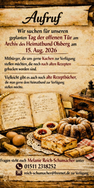 Aufruf zum Tag der Offenen Tür